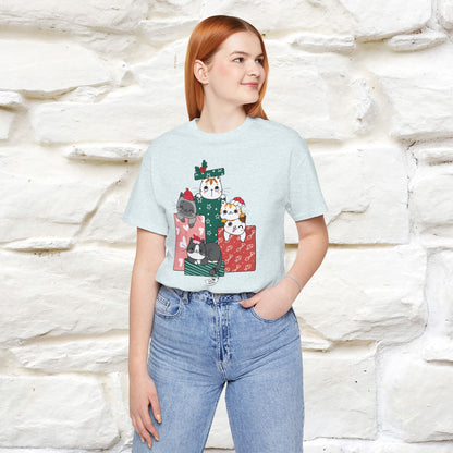 Christmas Cat Gift T-Shirt | Perfect Holiday Cat Shirt for Men & Women | 100% Cotton