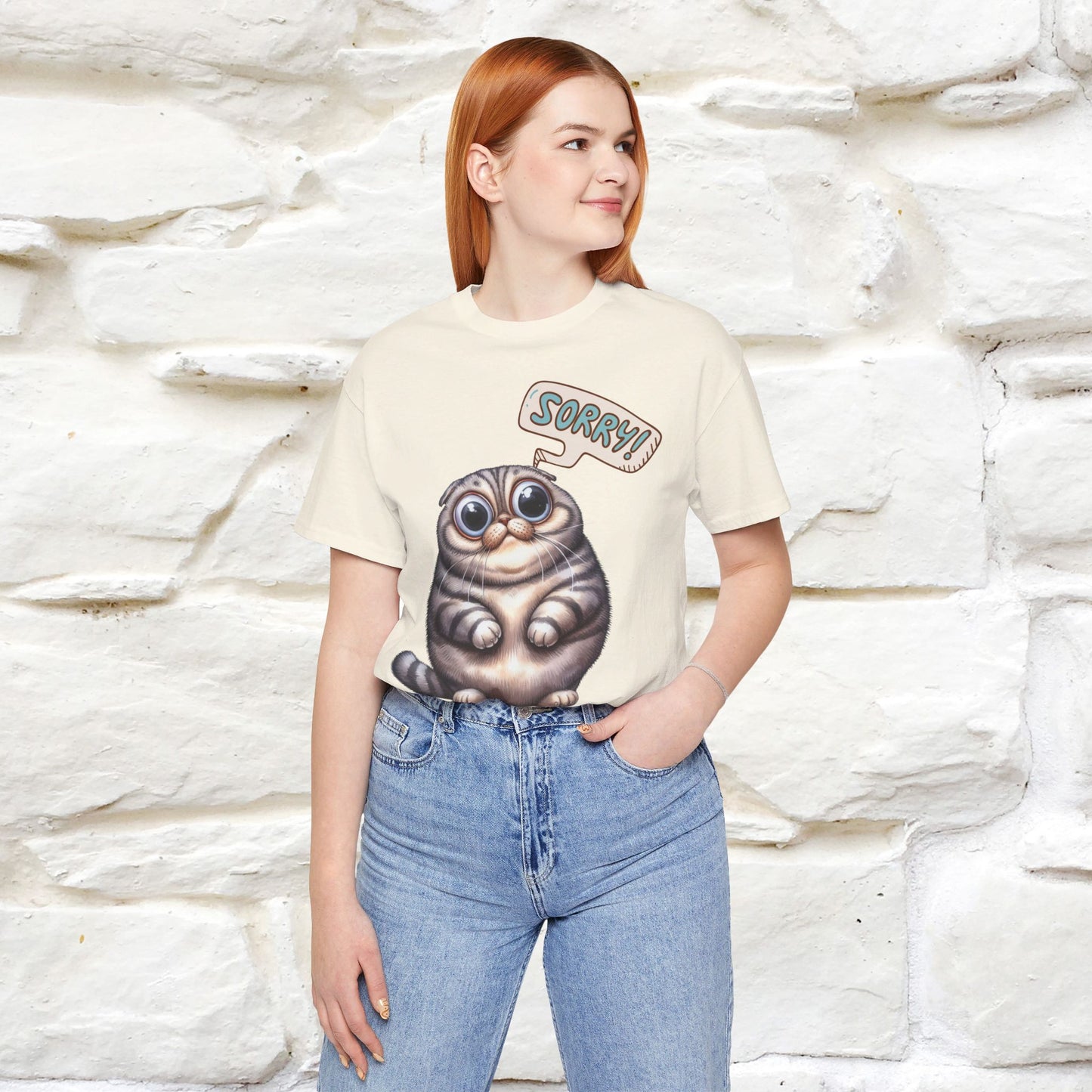 ''Sorry'' Cat T-shirt for Women 100% Cotton* - Nunu&Miao Studio