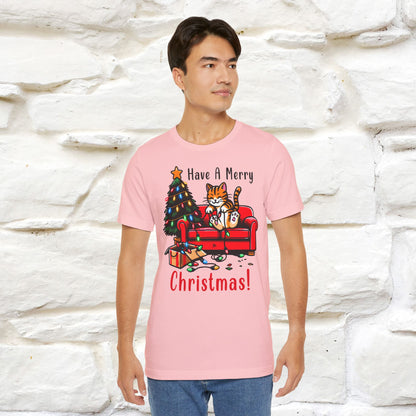 “Have A Merry Christmas! T-Shirt | Festive Cat Shirt for Men & Women | 100% Cotton”