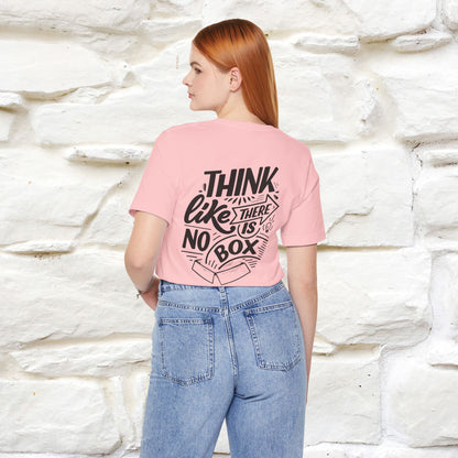 "Think Like There Is No Box" Cat T-Shirt| Front & Back Design | Nunu&Miao Studio