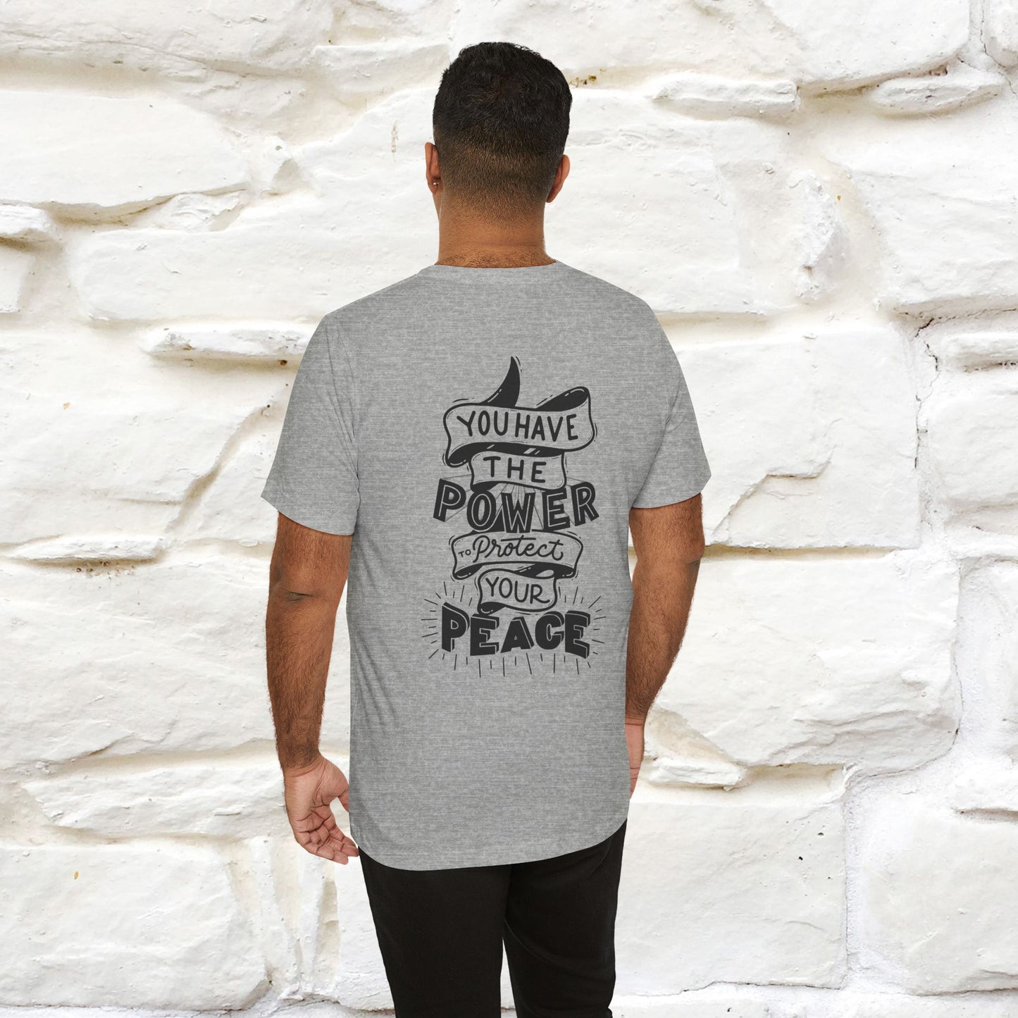 "You Have the Power to Protect Your Peace" Cat T-Shirt for Men & Women | Front & Back Design | 100% Cotton*