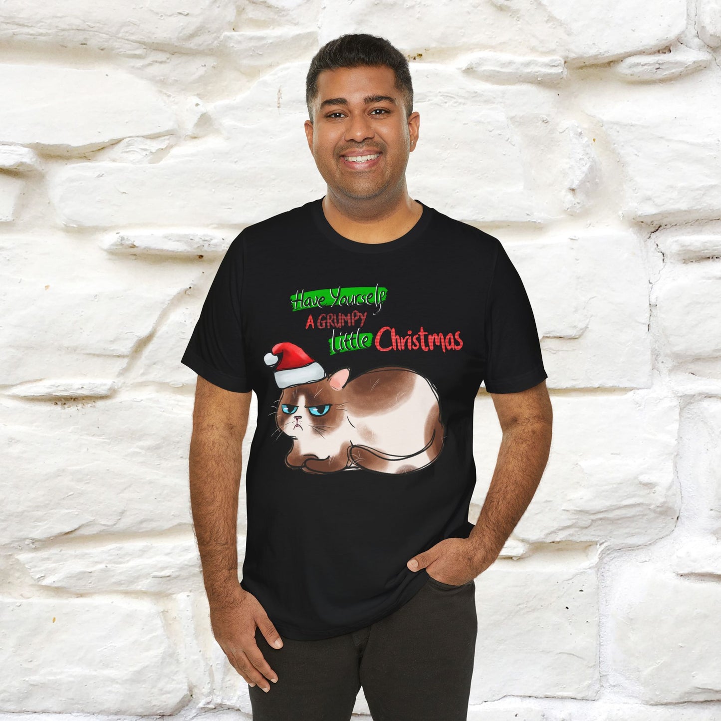 Have Yourself a Grumpy Little Christmas | Festive Cat Christmas Shirt for Men & Women | 100% Cotton*