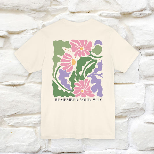 "Remember Your Why'' Cat T-Shirt Front and Back Design | Nunu&Miao Studio