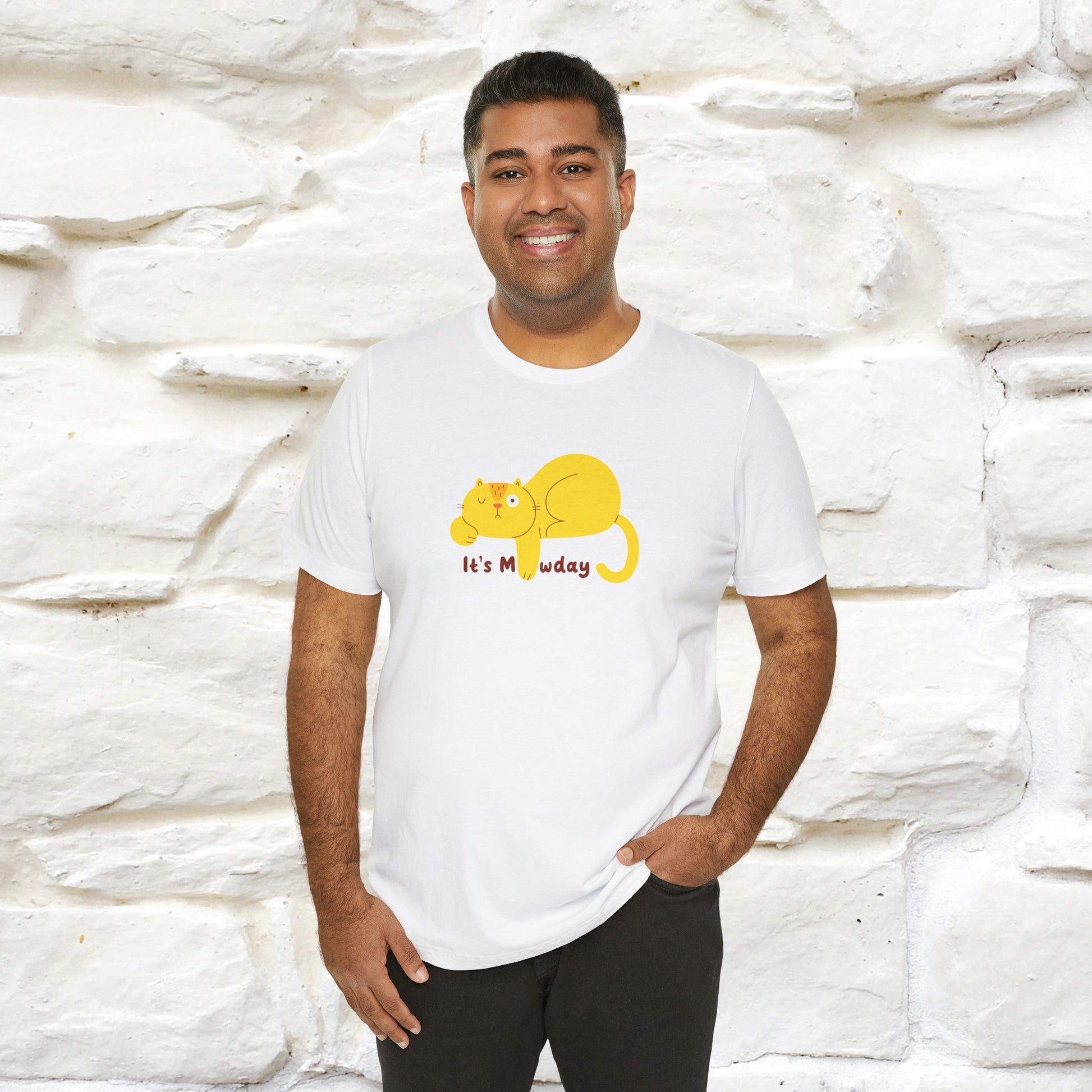 "It's Meawday" Cat T-shirt | Front & Back Design | Nunu&Miao Studio - Nunu&Miao Studio