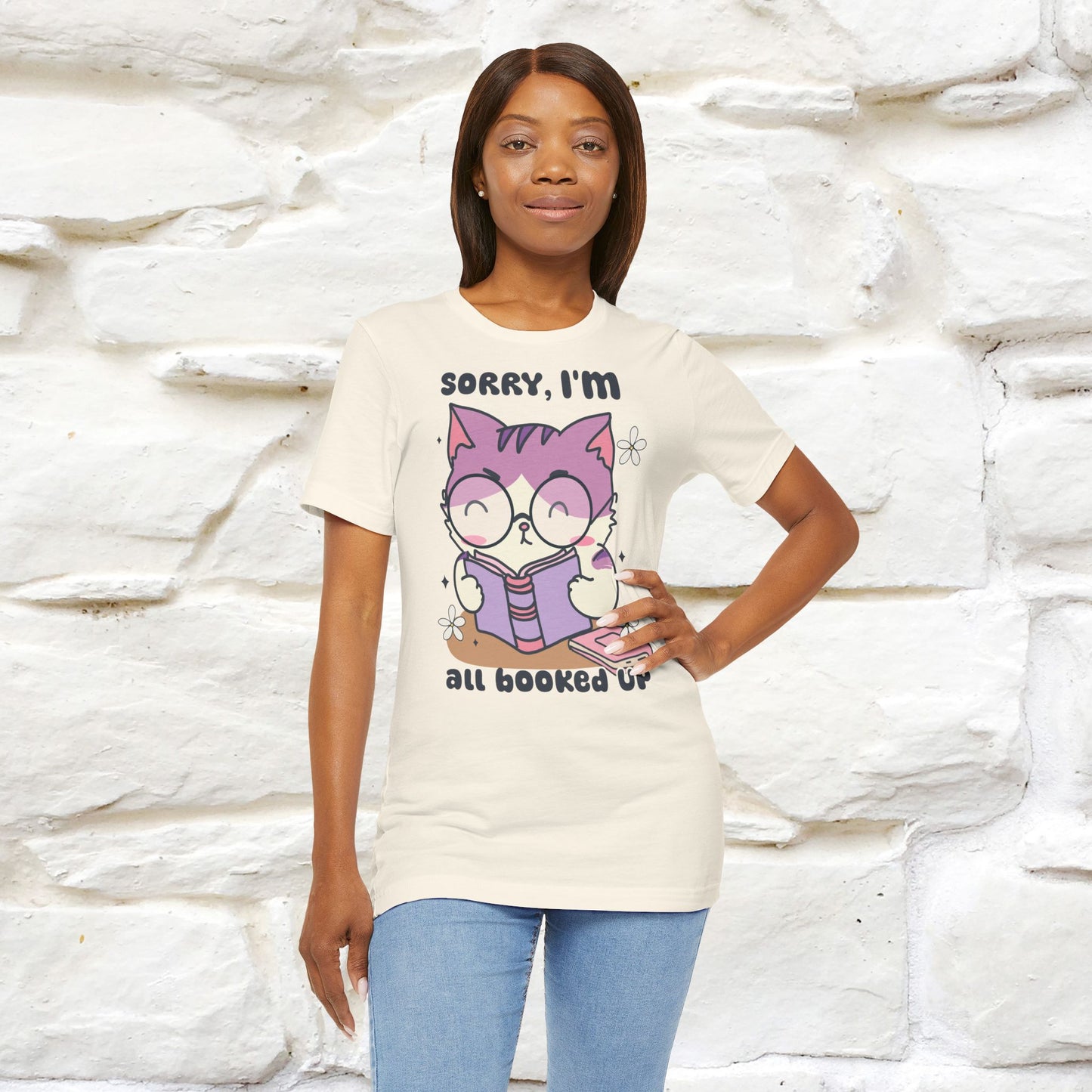 Funny Cat T-Shirt for Book Lovers – 100% Cotton* | Cute Cat Apparel for Men & Women | Gifts for Cat Lovers