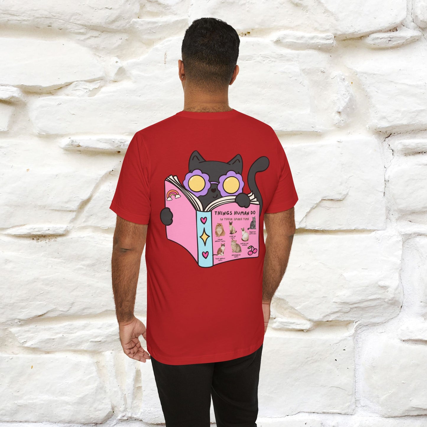 Things Humans Do In Their Spare Time" Cat T-Shirt for Men & Women | 100% Cotton* | Funny & Cozy Vibes for Cat Lovers