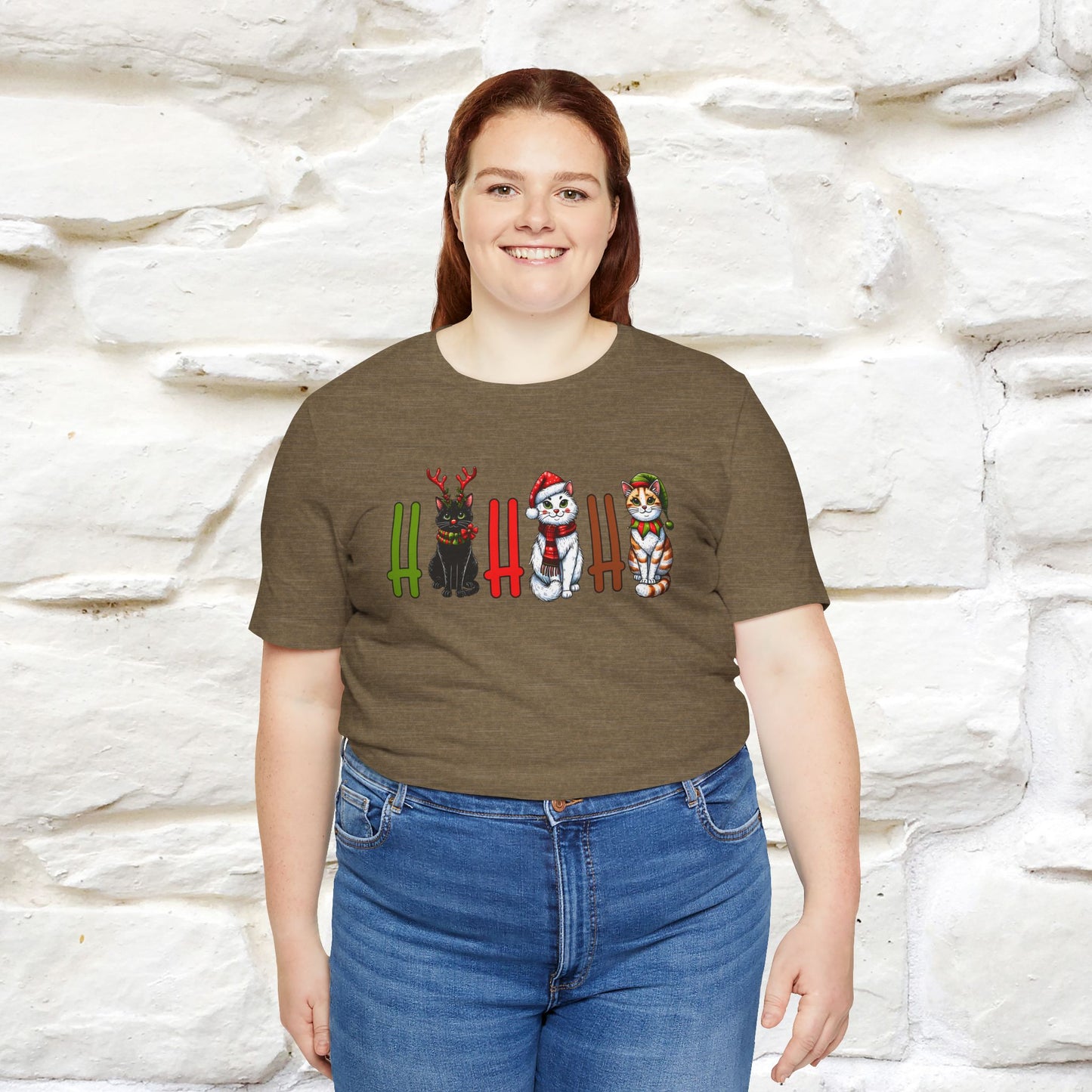 Hi Hi Hi Christmas T-Shirt | Festive Cat Christmas Shirt for Men & Women | 100% Cotton*