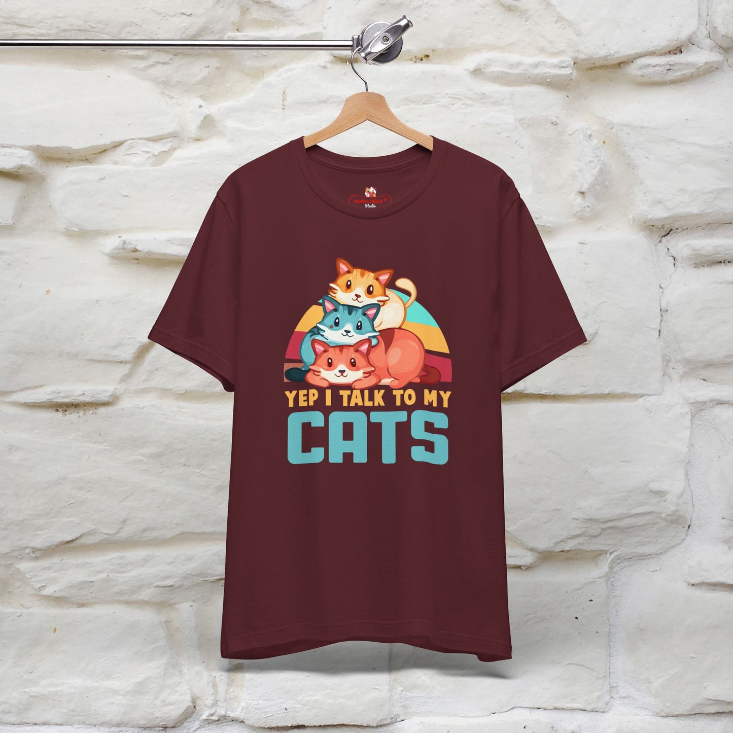 ''Yep, I Talk To My Cats'' Cute Cat T-Shirt for Men & Women | 100% Cotton* 🐾