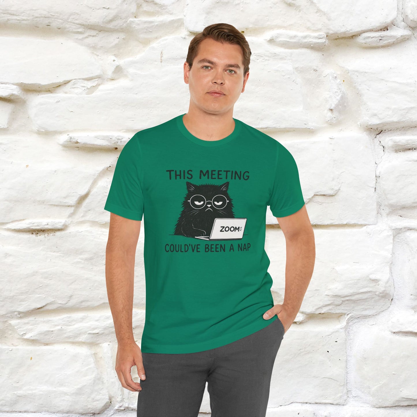 "This Meeting Could've Been a Nap" | Sarcastic Cat T-Shirt | Nunu&Miao Studio