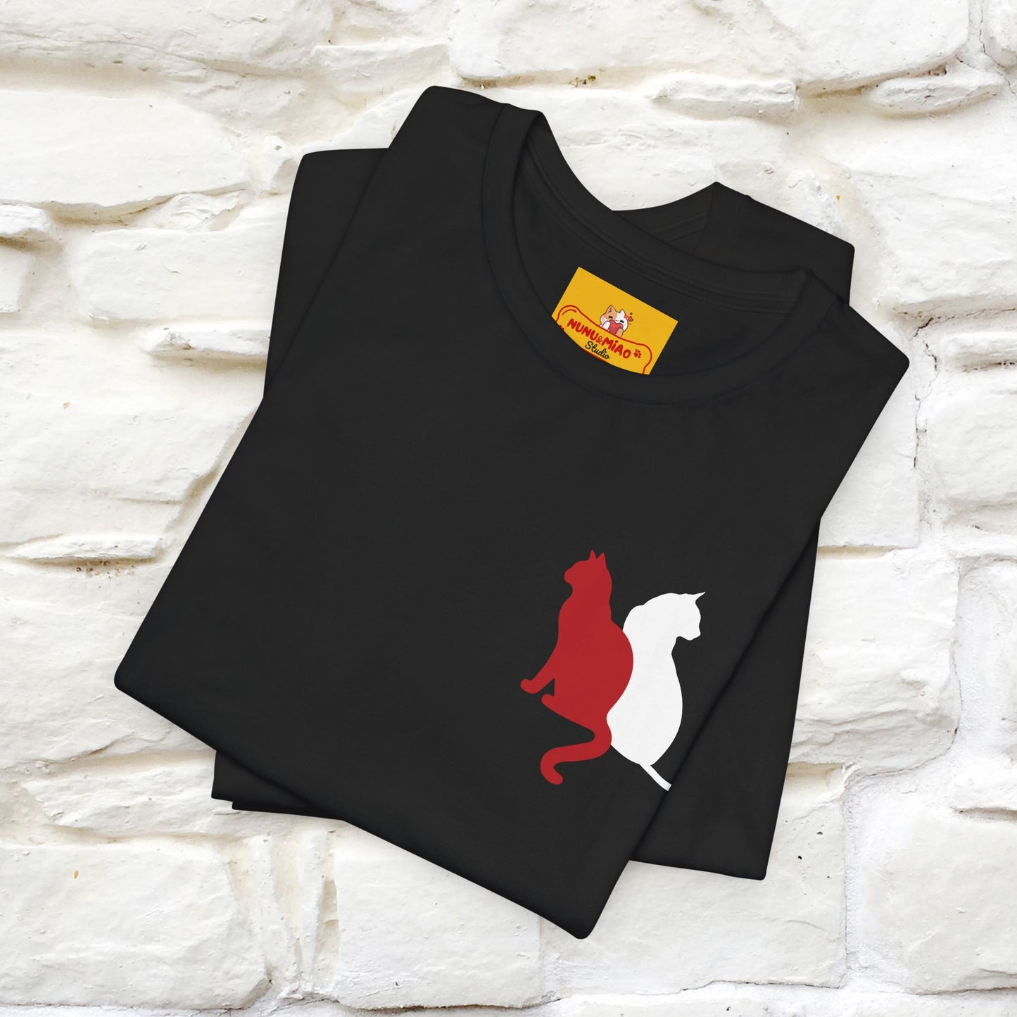''Modern Shapes'' Cat T-Shirt Front and Back Design | Nunu&Miao Studio