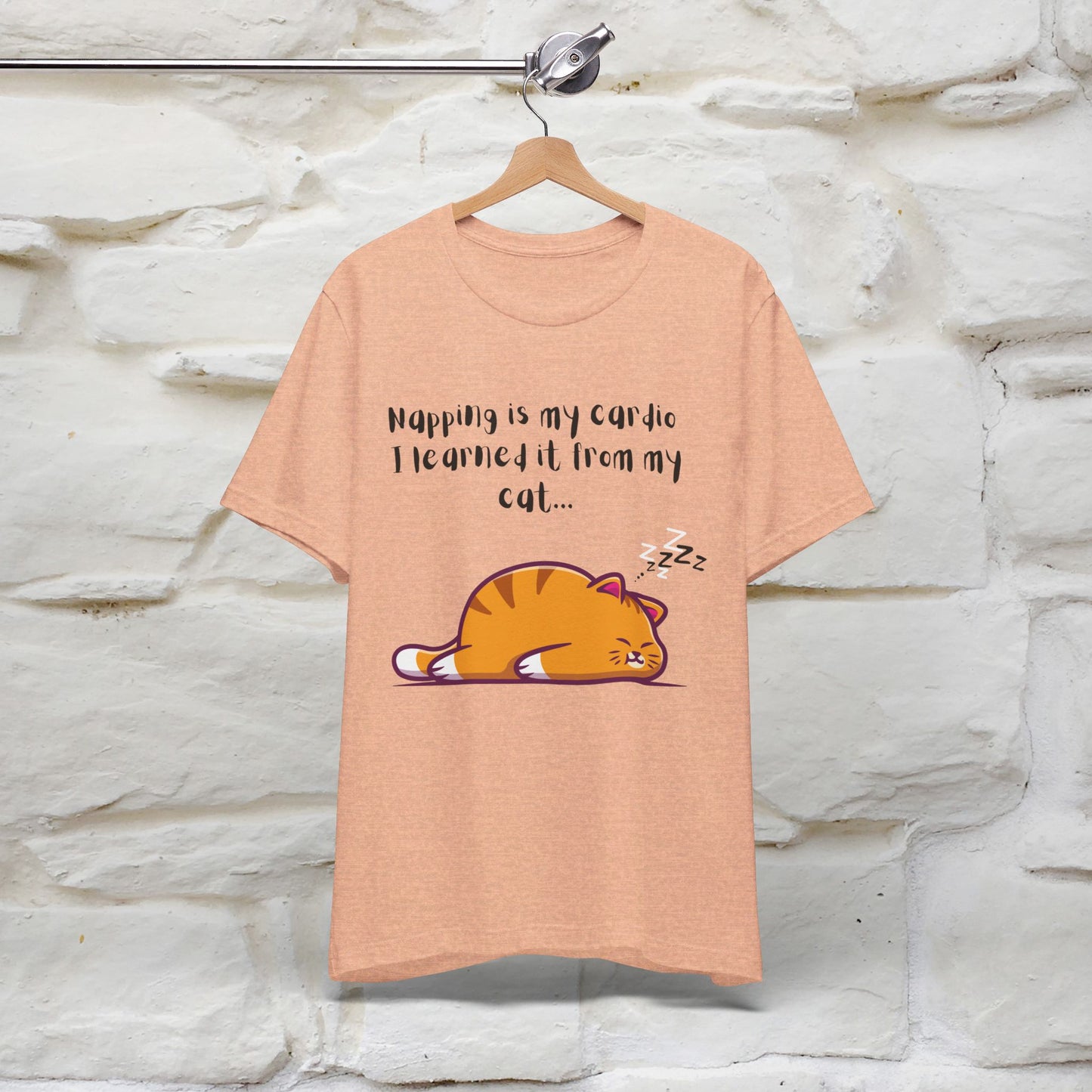 ''Napping Is My Cardio, I Learned From  my Cat'' T-shirt for Man 100% Cotton* - Nunu&Miao Studio