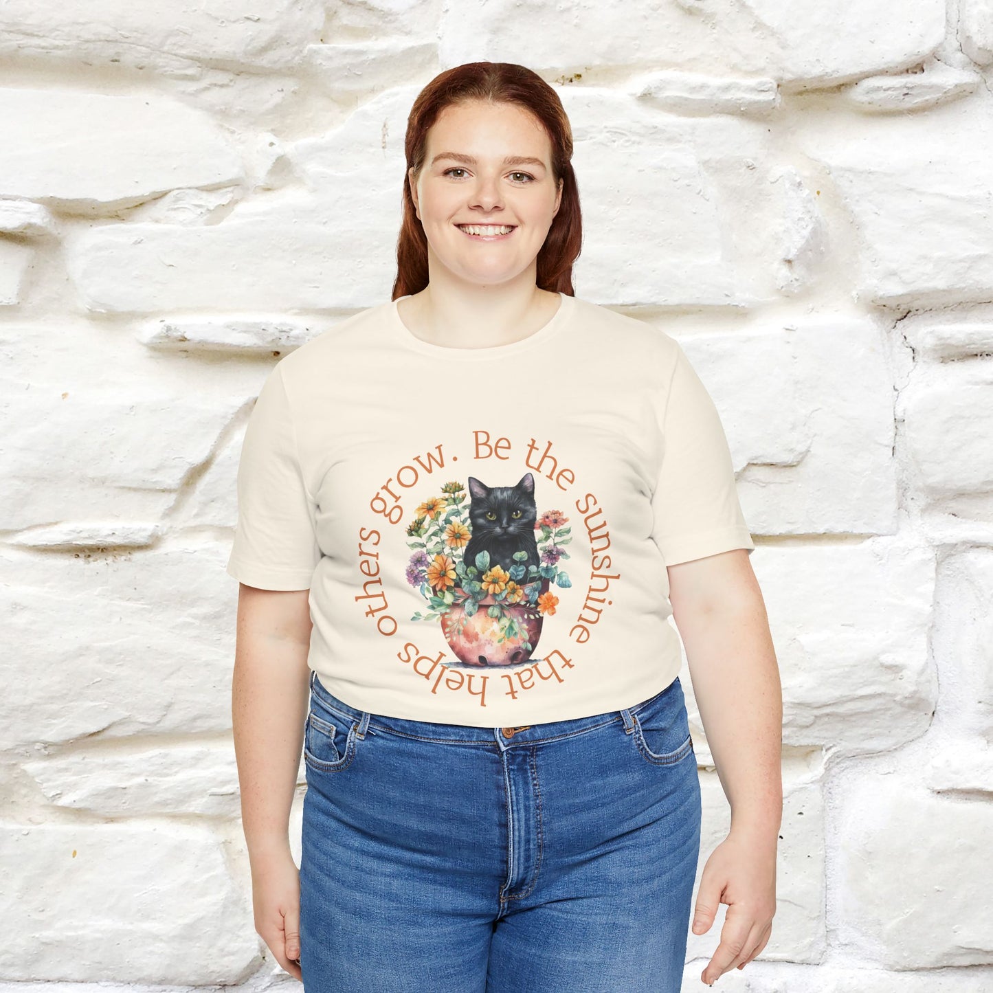 Be the Sunshine That Helps Others Grow - Cat T-Shirt for Men & Women | 100% Cotton*| Spread Positivity in Style