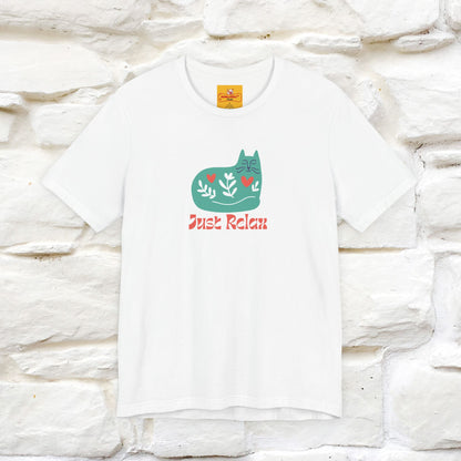 "Just Relax'' Cat T-Shirt Front and Back Design | Nunu&Miao Studio