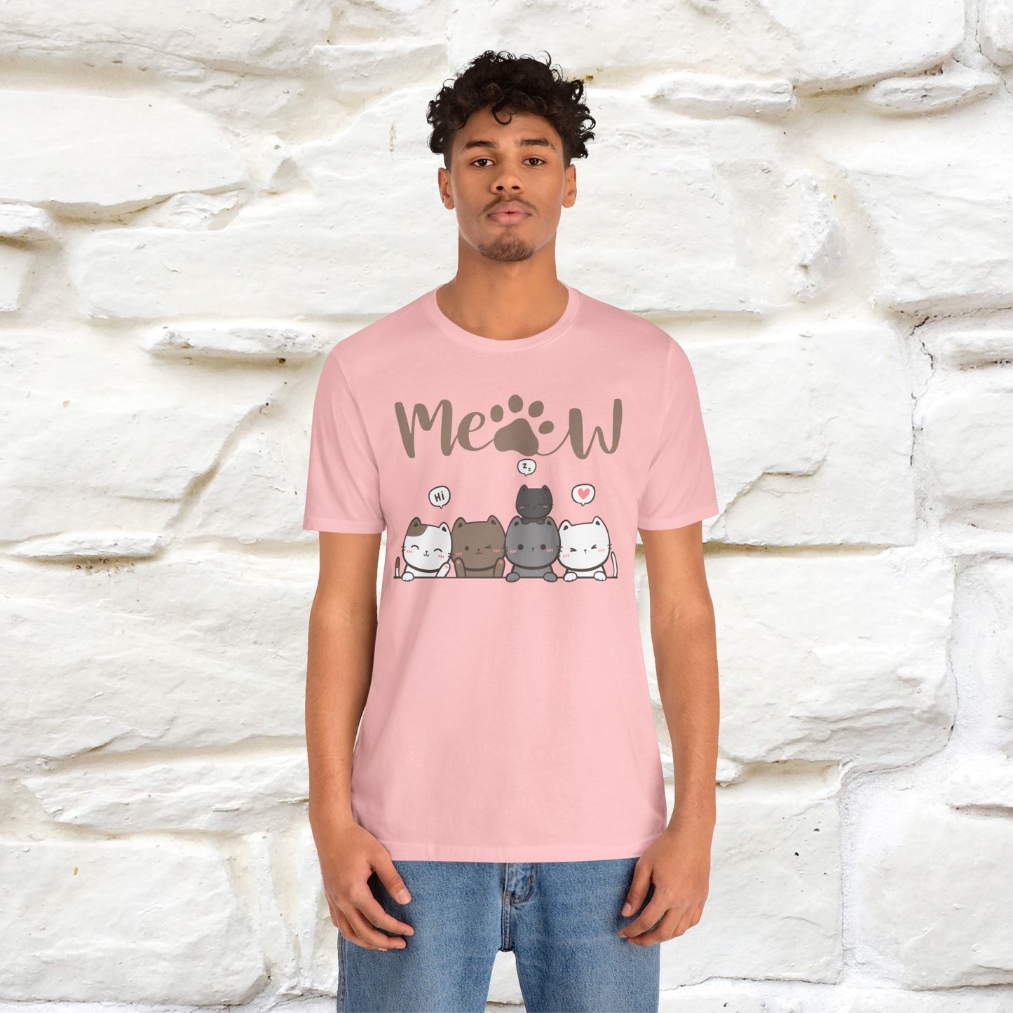 "Meow" Cute Cat T-Shirt for Men & Women | 100% Cotton 🐾