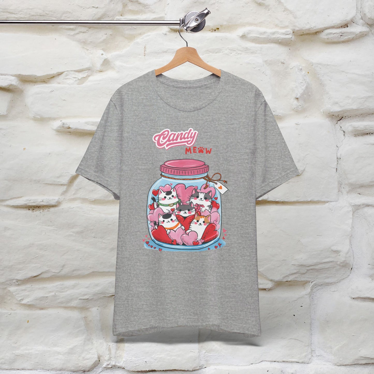 ''Candy Meow'' Cat T-shirt for Women 100% Cotton* - Nunu&Miao Studio