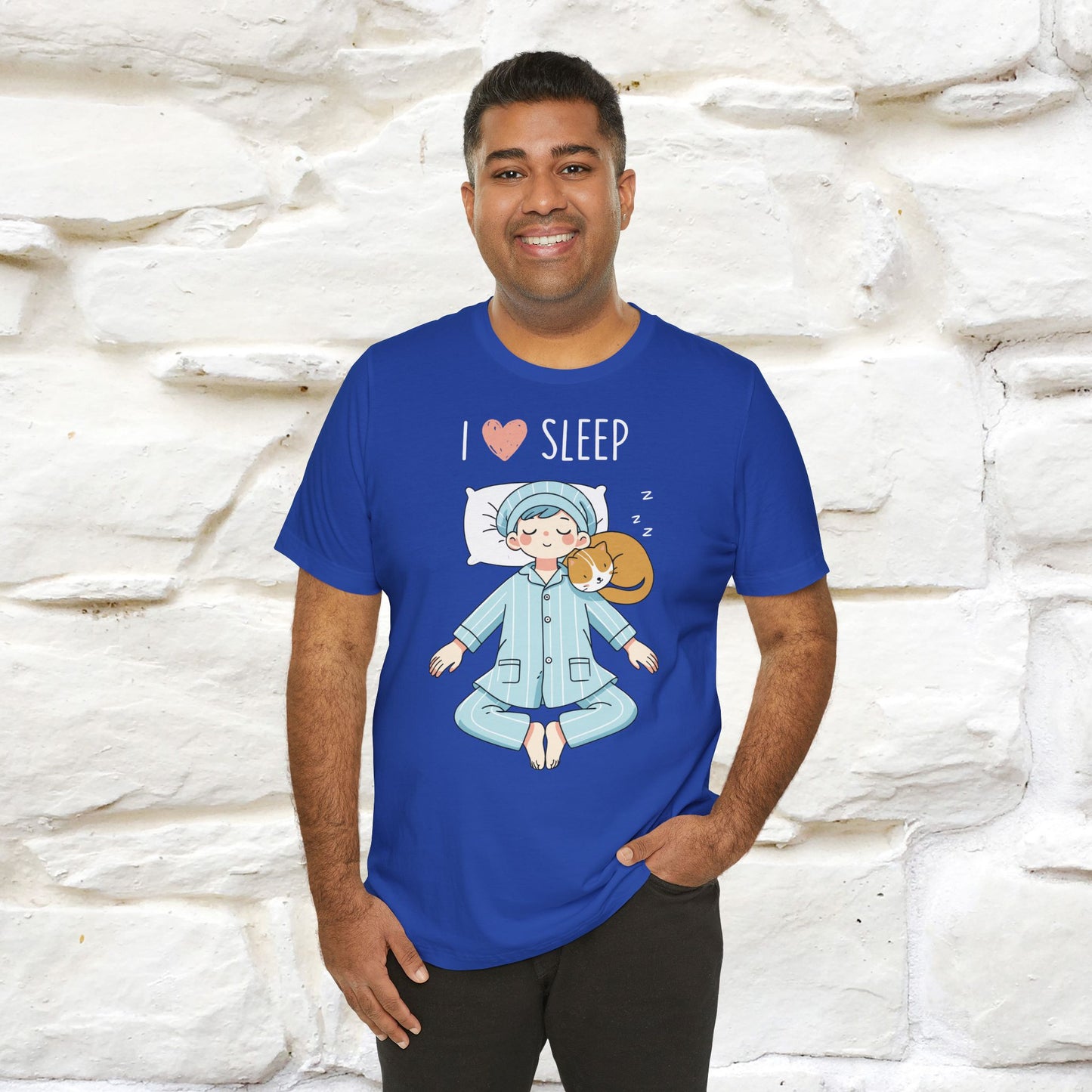 "I Love Sleep" Cute Cat T-Shirt for Men & Women | 100% Cotton* 🐾