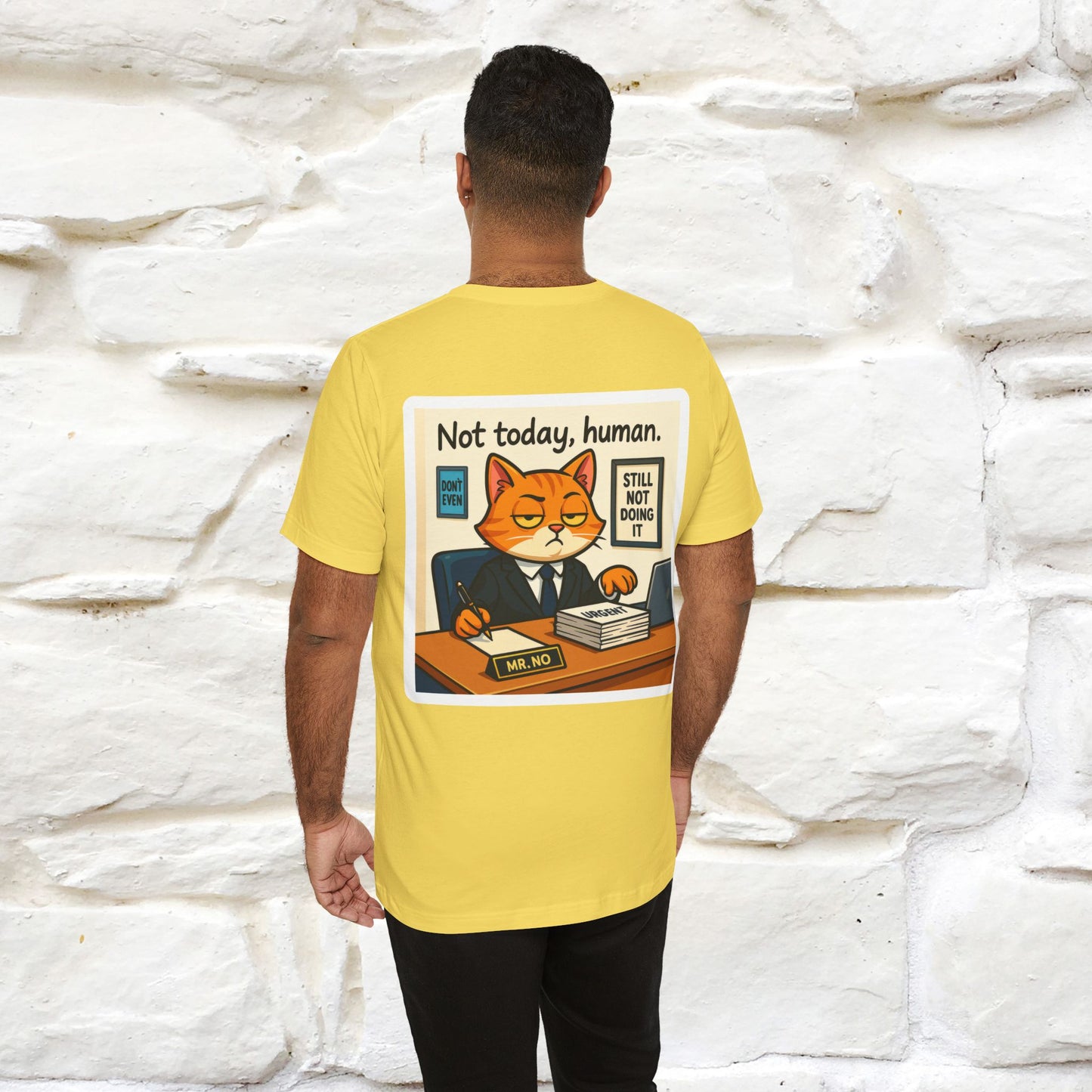 ''Not Today, Human''|  Sarcastic Cat T-Shirt | Front & Back Design | Nunu&Miao Studio