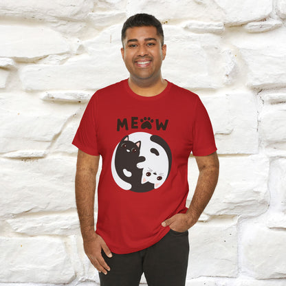 ''Ying Yang Meow''  Cat T-shirt for Men and Women  100% Cotton*