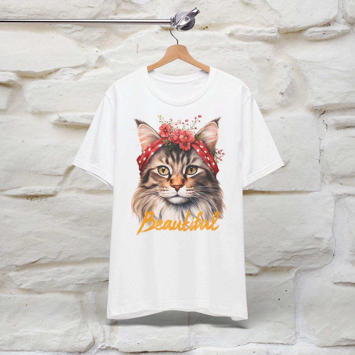 ''Beautiful'' Cat T-shirt for Women 100% Cotton* - Nunu&Miao Studio