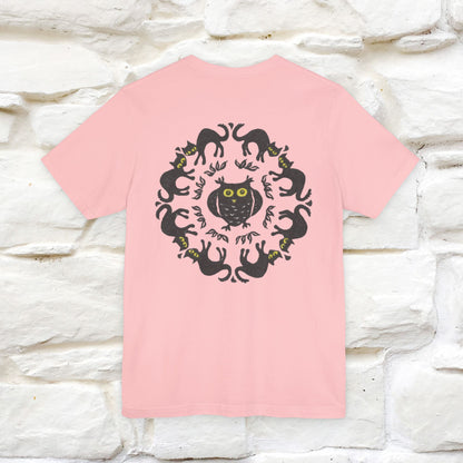 ''Black Cat Circle'' Cat T-Shirt Front and Back Design | Nunu&Miao Studio