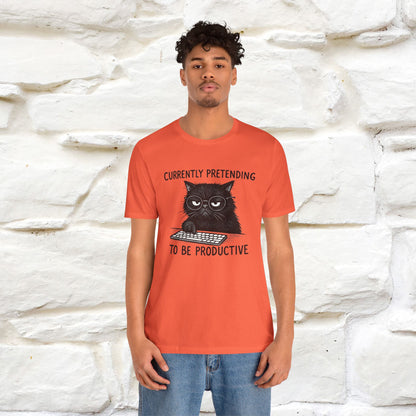 "Currently Pretending To Be Productive" |Cat T-Shirt | Nunu&Miao Studio