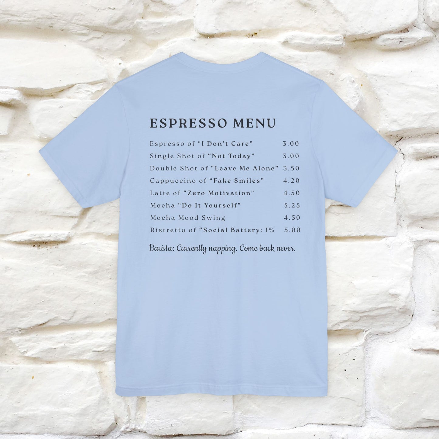"More Espresso Less Depresso" |Cat T-Shirt | Nunu&Miao Studio
