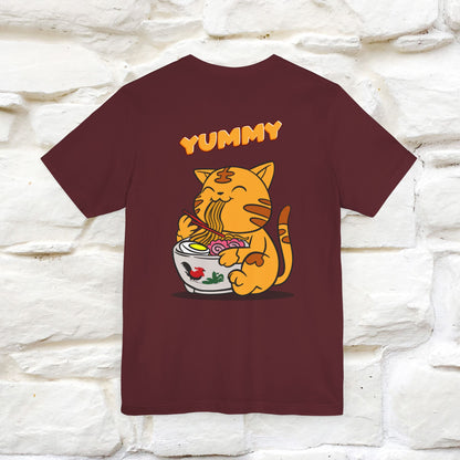 "Yummy" Cat T-shirt for Men & Women | Front & Back Design | 100% Cotton*