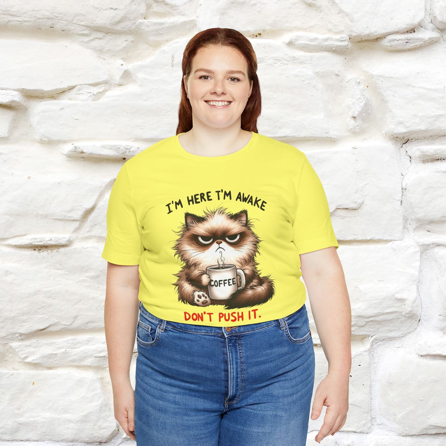 "I'am Here I'am Awake...Don't Push It" |Sarcastic Cat T-Shirt | Nunu&Miao Studio