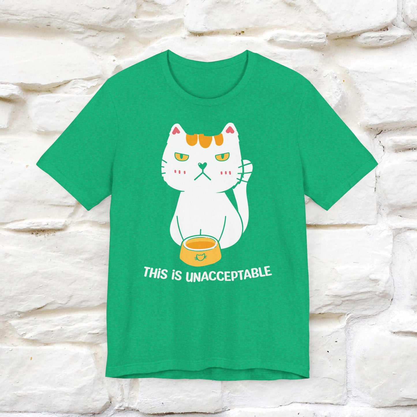 "This Is Unacceptable" Funny Cat T-shirt for Men & Women | 100% Cotton 🐾 | Humorous Cat Lover Tee