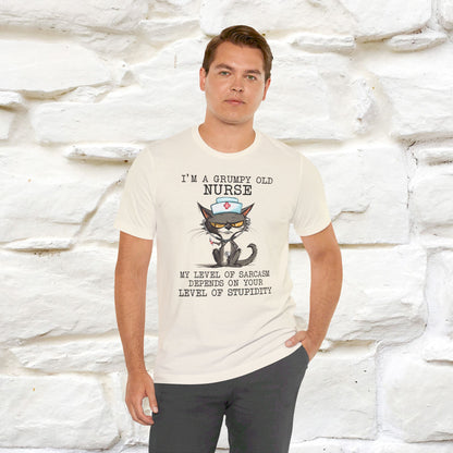 ''I am  a Grumpy Old Nurse'' T-shirt for Man 100% Cotton* - Nunu&Miao Studio