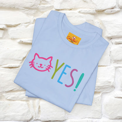"Yes, Just Do It" Cat T-Shirt| Front & Back Design | Nunu&Miao Studio