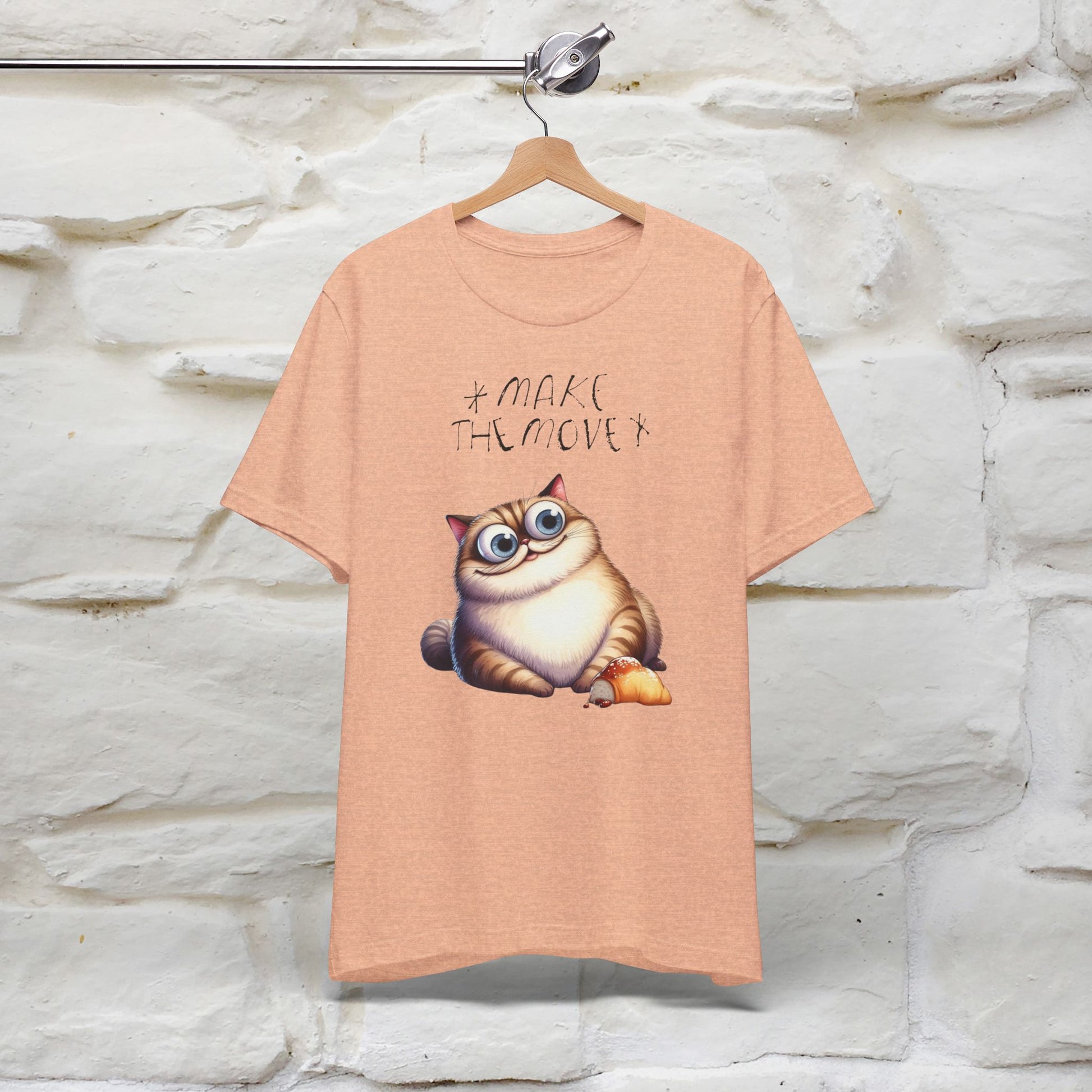 Make the Move Cat T-Shirt for Men & Women | 100% Cotton* Motivational Tee - Nunu&Miao Studio