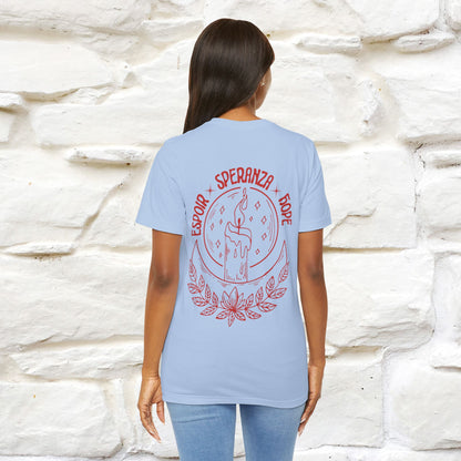 "Espoir Speranza Hope'' Cat T-Shirt Front and Back Design | Nunu&Miao Studio