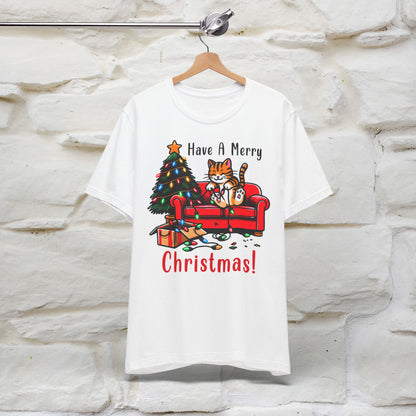 “Have A Merry Christmas! T-Shirt | Festive Cat Shirt for Men & Women | 100% Cotton”