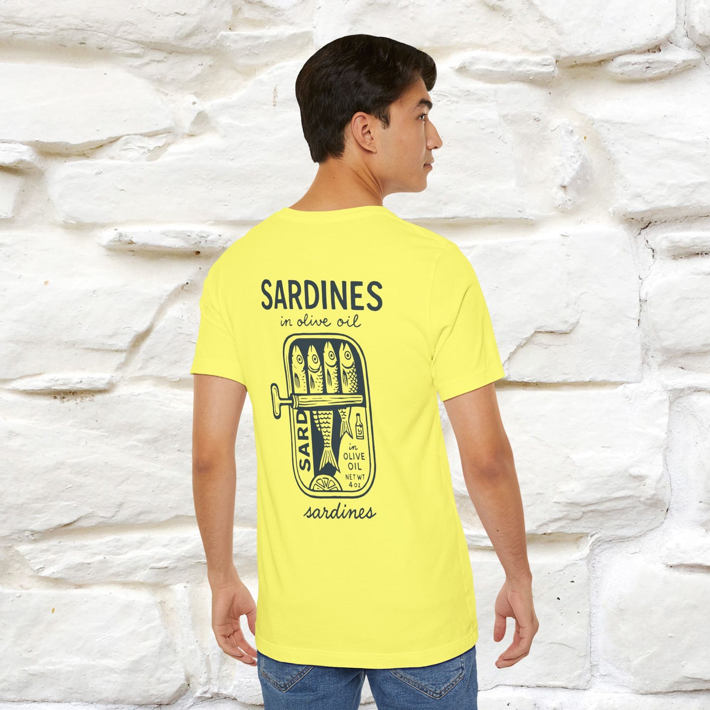 "Sardines In Olive Oil" Cute T-shirt | Front & Back Design|Nunu&Miao Studio