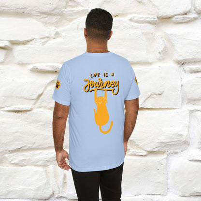 "Life Is A Journey'' Cat T-Shirt | Front & Back Design | Nunu&Miao Studio