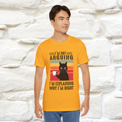 Non sto discutendo, sto spiegando perché ho ragione T-shirt con gatto per uomo e donna | 100% cotone* Maglietta divertente