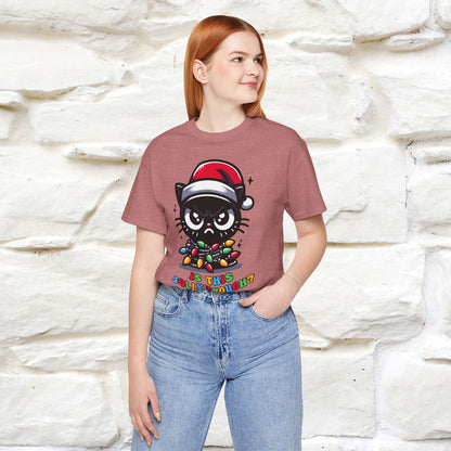 Is This Jolly Enough? | Funny Cat Christmas Shirt for Men & Women | 100% Cotton