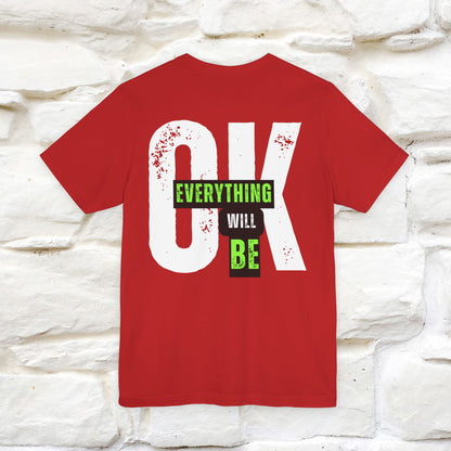 ''Everything Will Be Ok '' Cat T-Shirt Front and Back Design | Nunu&Miao Studio