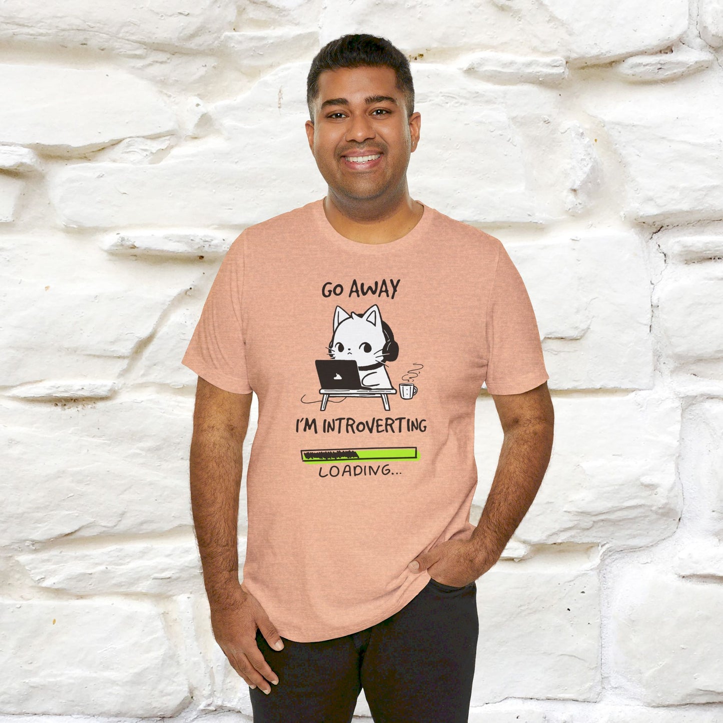 '' Go Away I Am Introverting '' T-shirt for Man 100% Cotton* - Nunu&Miao Studio