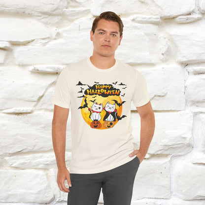 "Happy Halloween Cat Couple " Cat  T-shirt |Nunu&Miao Studio - Nunu&Miao Studio