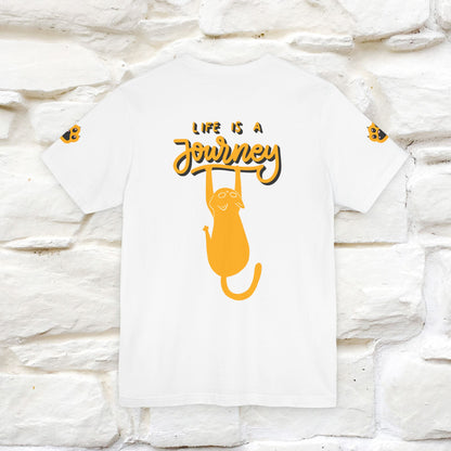 "Life Is A Journey'' Cat T-Shirt | Front & Back Design | Nunu&Miao Studio