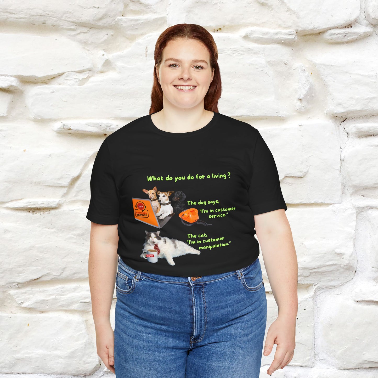 "What Do You Do for a Living?" Funny Cat & Dog T-Shirt for Men & Women | 100% Cotton* 🐾