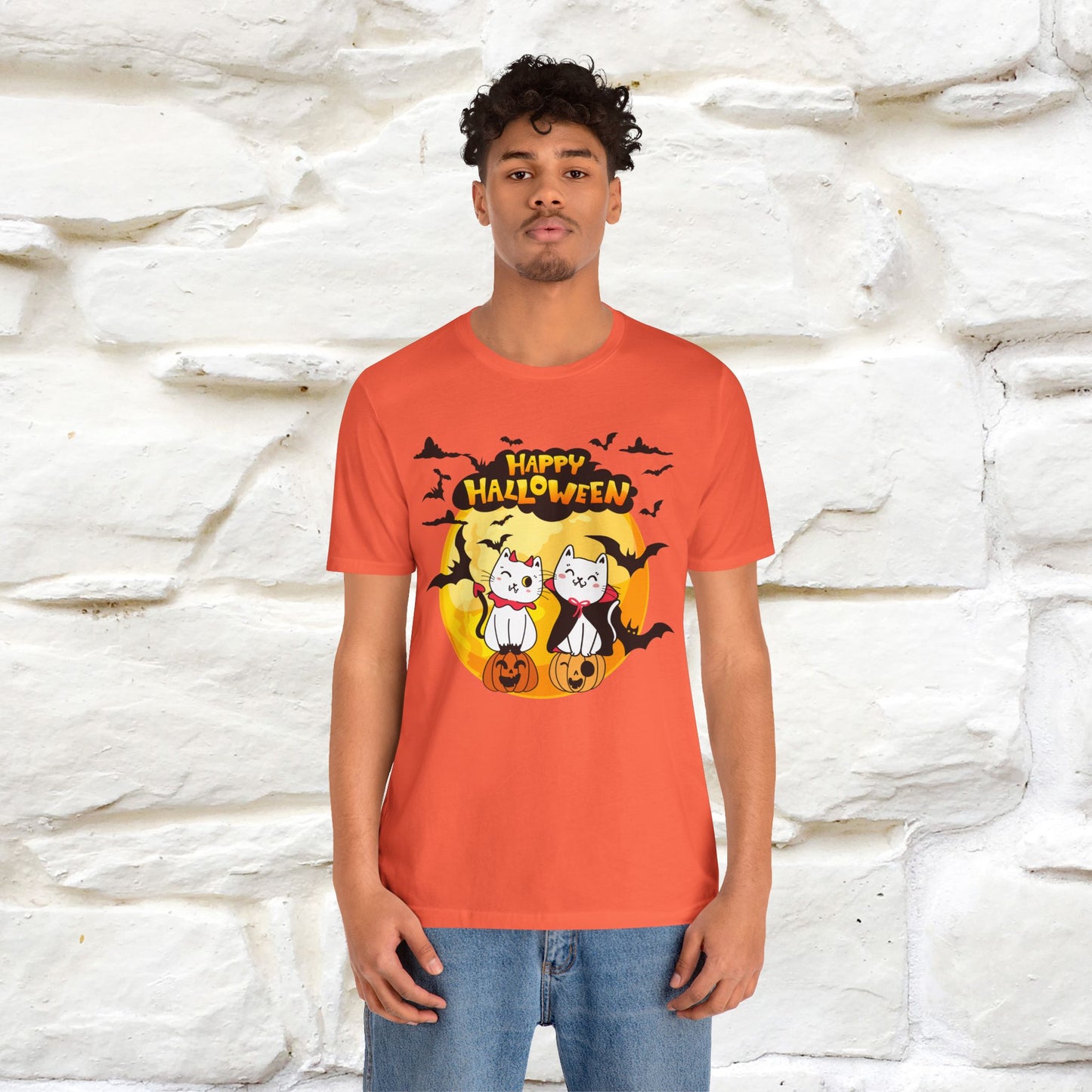 "Happy Halloween Cat Couple " Cat  T-shirt |Nunu&Miao Studio