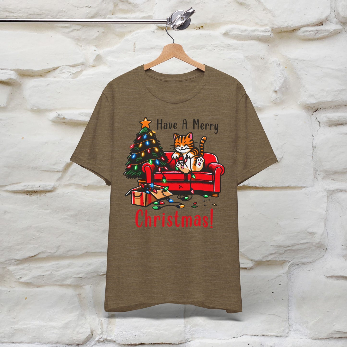 “Have A Merry Christmas! T-Shirt | Festive Cat Shirt for Men & Women | 100% Cotton”