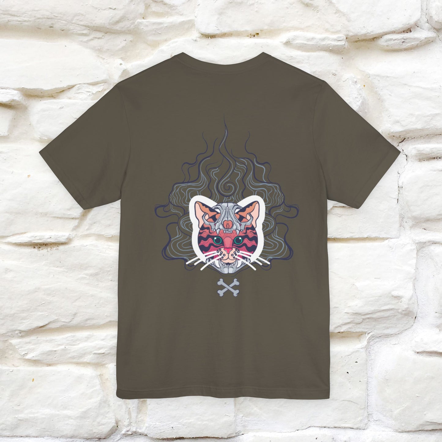 ''Air Fire Cat'' | Cat T-Shirt Front and Back Design | Nunu&Miao Studio