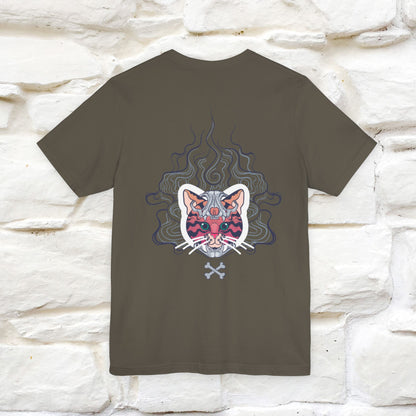 ''Air Fire Cat'' | Cat T-Shirt Front and Back Design | Nunu&Miao Studio