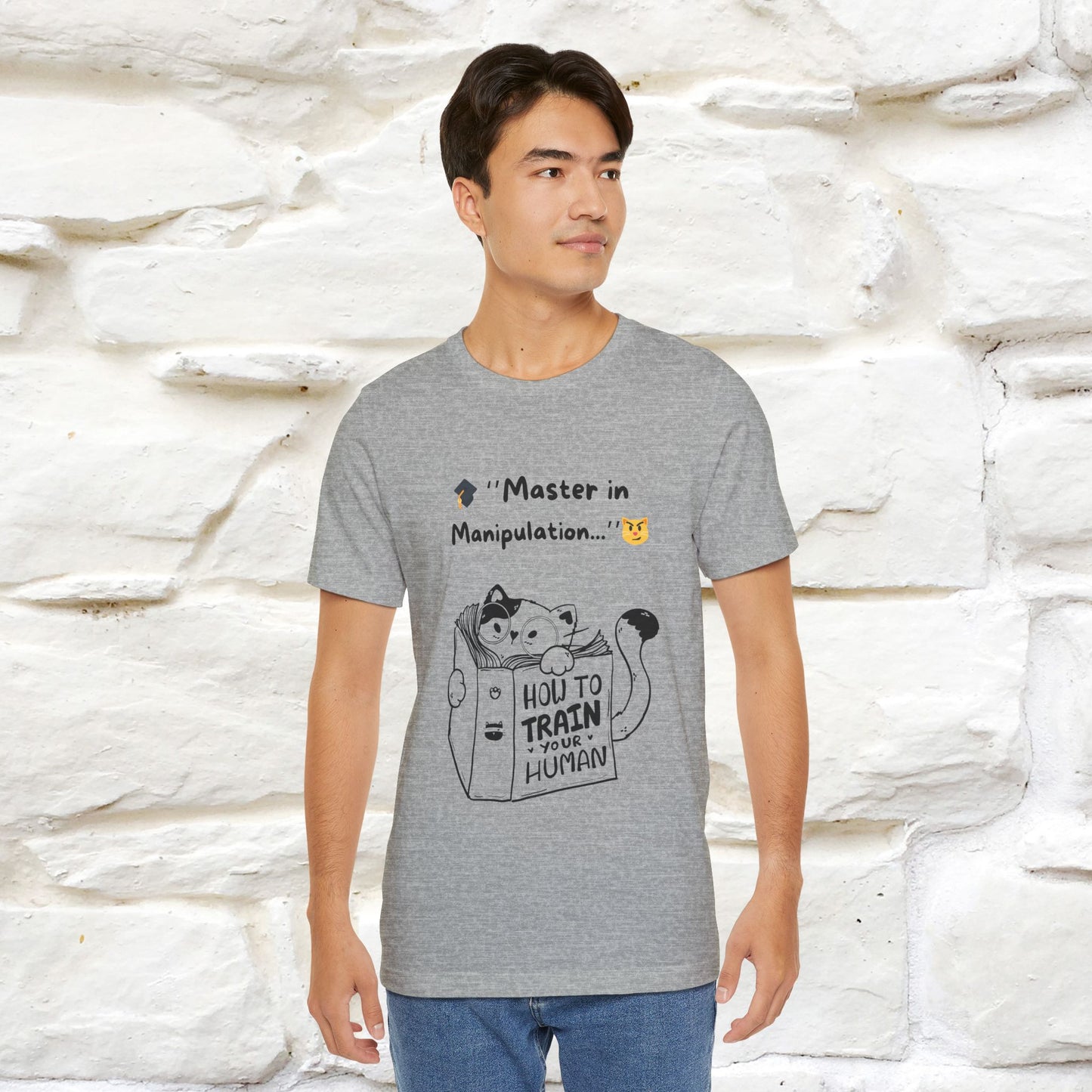 ''Master In Manipulation. How To Train Your Human ''  Cat T-shirt for Men and Women  100% Cotton*