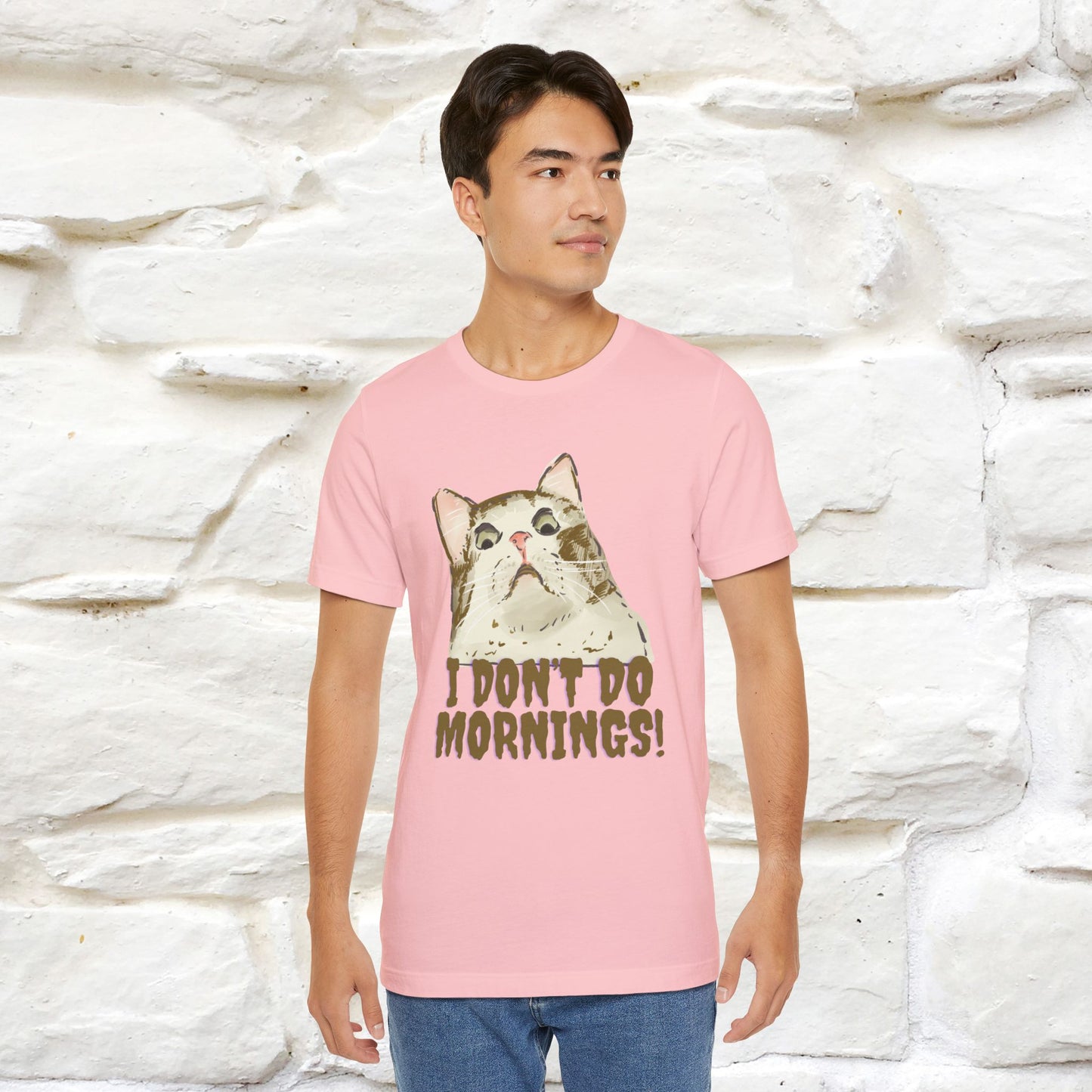 ''I Don't Do Mornings''  Cat T-shirt | Cat T-Shirt | Nunu&Miao Studio