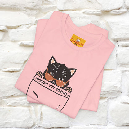 ''Judging You Silently'' | Cat T-Shirt for Men | Nunu&Miao Studio - Nunu&Miao Studio